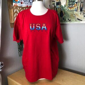 GAZIANI Ombre USA Stars Graphic Tee